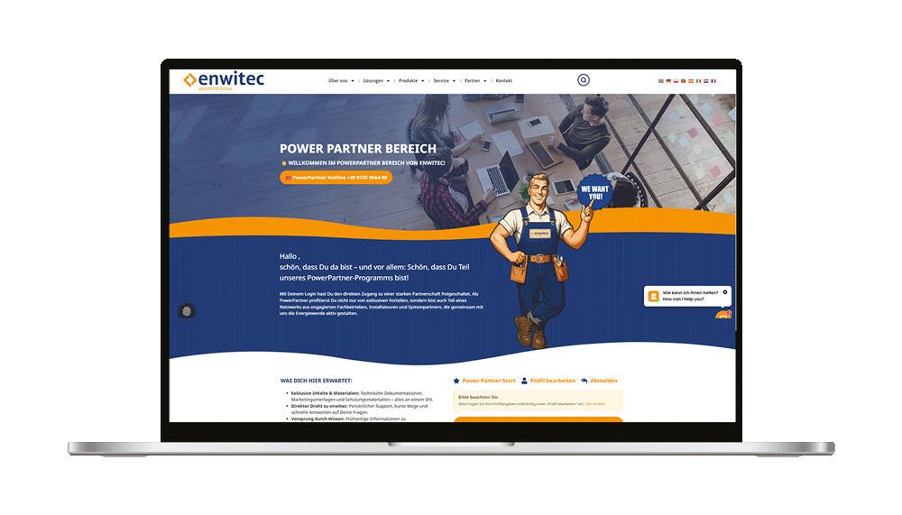 Vorschau enwitec PowerPartner Portal